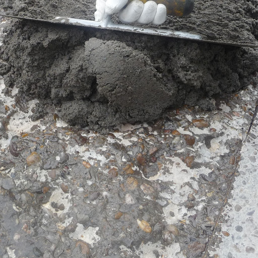 Reboucher un trou sur un sol ciment